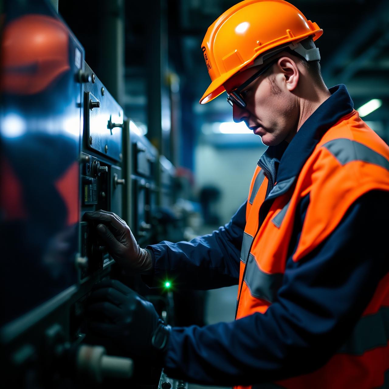 Técnico de manutenção em equipamento industrial